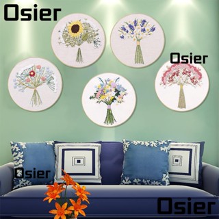 Osier1 ชุดปักครอสติชไม้ รูปดอกเบญจมาศ แฮนด์เมด DIY