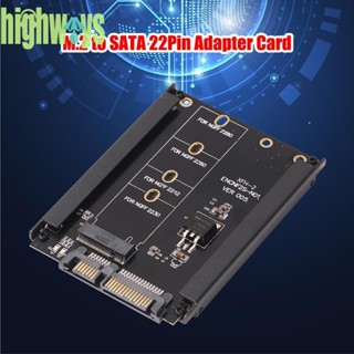 M.2 M2.อะแดปเตอร์แปลง SSD SATA NGFF เป็นการ์ด SATA3 22PIN สําหรับคอมพิวเตอร์ PC [highways.th]