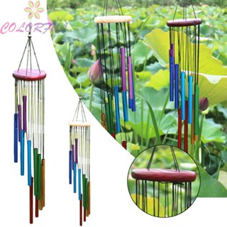 【COLORFUL】Divine Wind Chimes with 12 Tubes Aluminum and Pine Material Heavenly Melodies