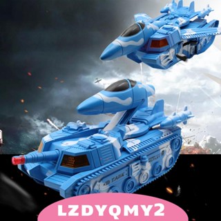 [Lzdyqmy2] ของเล่นรถถังอัตโนมัติ พร้อมไฟ และเสียง