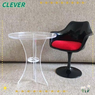 Clever เก้าอี้พลาสติก สเกล 1/6 หมุนได้ อุปกรณ์เสริม สําหรับบ้านตุ๊กตา