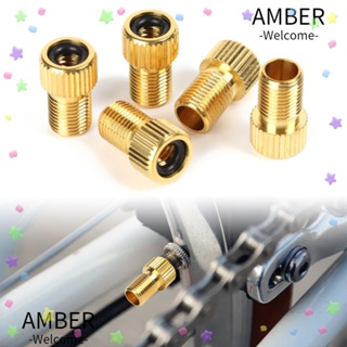 AMBER อะไหล่ฝาครอบวาล์วล้อรถจักรยาน อลูมิเนียมอัลลอยด์ 5 ชิ้น