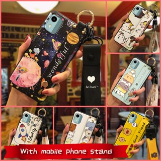 Phone Holder Cartoon Phone Case For Nokia C12/C12 Pro/C12 Plus/TA-1535 Waterproof Anti-knock Shockproof ring Cute Lanyard