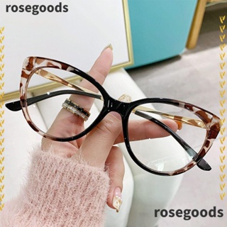 Rosegoods1 แว่นตา กรอบโลหะ ป้องกันแสงสีฟ้า น้ําหนักเบา สไตล์วินเทจ สําหรับสํานักงาน