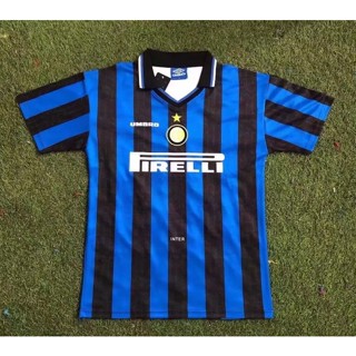 เสื้อกีฬาแขนสั้น ลายทีมชาติฟุตบอล Inter Milan 9798 คุณภาพสูง