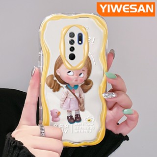 เคสโทรศัพท์มือถือ ซิลิโคนใส กันกระแทก ลายการ์ตูนเด็กผู้หญิงน่ารัก สีครีม สําหรับ Xiaomi Redmi 10 Prime 10C 9 Prime 12C POCO C55 POCO M2