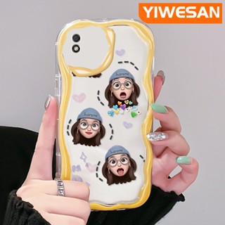 เคสโทรศัพท์มือถือแบบนิ่ม ใส ลายอีโมติคอน เด็กผู้หญิง TikTok สีครีม สําหรับ Xiaomi Redmi 9C NFC Redmi 9A 9i A1 A2 POCO C31