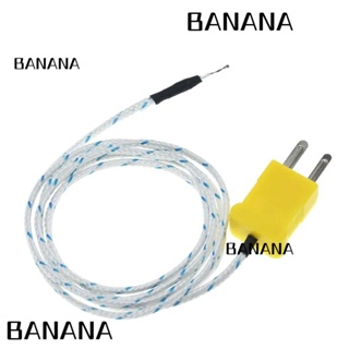 Banana1 เทอร์โมคัปเปิลเชื่อมต่อ ขนาดเล็ก ช่วงวัด 300 ซม. -40~400 10 ชิ้น°C K Type โพรบเทอร์โมคัปเปิล เซนเซอร์วัดอุณหภูมิ ทนทาน TES1310 TM902C