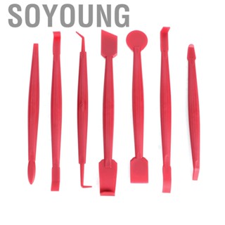 Soyoung 7Pcs Car Edge-Closing Tools PP Edge‑Closing Tool for Automobile Film Sticking Color Change Clothes Gap Scraper(Red)