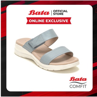 Online Exclusive Bata บาจา Comfit รองเท้าเพื่อสุขภาพแบบสวม พร้อมเทคโนโลยีคุชชั่น สำหรับผู้หญิง รุ่น LadyComfit สีน้ำเงิน รหัส 5809048