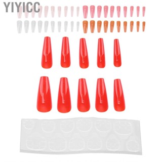 Yiyicc 10pcs Pure Color False Nail Women Girls Exquisite Fashionable Fake Tip Mani