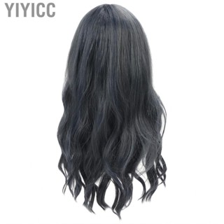 Yiyicc Wavy Bang Wig Synthetic Curly Fluffy Hair Cosplay For Women