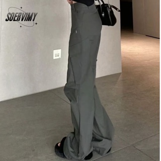 SOERVIMY กางเกงขายาว กางเกงเอวสูง สไตล์เกาหลี แฟชั่น 2023 NEW  สวยงาม สบาย fashion ins A93L7P8 36Z230909