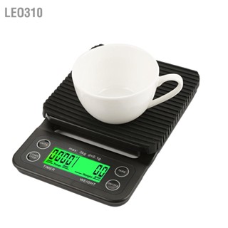 Leo310 3kg 0.1g ความแม่นยำสูง LCD Electronic Drip Coffee Gram Scale เครื่องชั่งอาหารในครัว