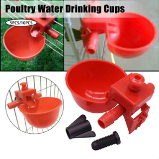 New 10pcs Poultry Water Drinking Cup Chicken Hen Plastic Automatic Drinker Quail