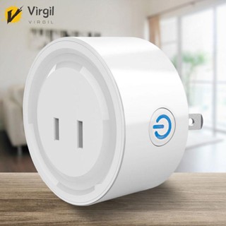 [Virgil.th] Tuya เต้าเสียบอัจฉริยะ WIFI พร้อมซ็อกเก็ตติดผนัง Alexa Google Home สไตล์ญี่ปุ่น