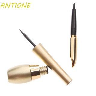 Antione อายไลเนอร์ เนื้อลิขวิด แบบสองหัว สีดํา สีทอง 2 In 1 สําหรับแต่งหน้า