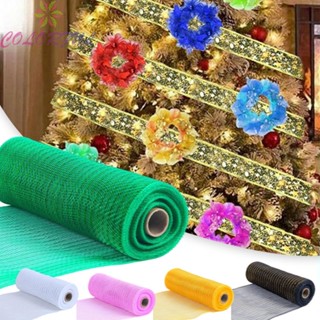 【COLORFUL】Beautiful Gold Poly Deco Mesh Ribbon for DIY Projects 10 Inch Width 30 Feet Long