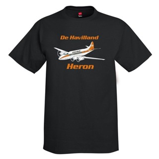 เสื้อยืด พิมพ์ลายเครื่องบินฮีโร่ De Havilland DH-114          