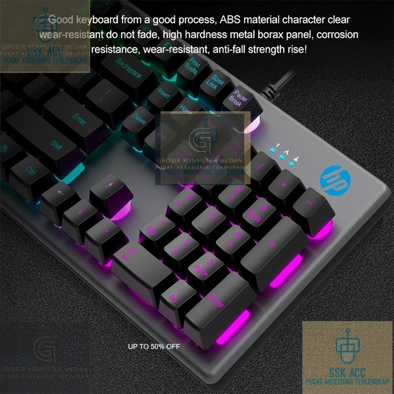 เมาส์คีย์บอร์ดเกมมิ่ง HP KM300F Combo RGB | คีย์บอร์ดเมาส์เกมมิ่ง | คีย์บอร์ด