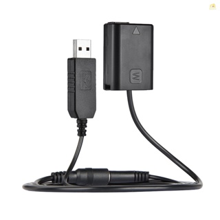 Banana_pie Docooler NP-FW50 แบตเตอรี่ดัมมี่ และพาวเวอร์แบงค์ DC (5V 2A) สายอะแดปเตอร์ USB แบบเปลี่ยน สําหรับ AC-PW20 NEX-3 5 6 7 Series A33 A37 A35 A55 a7 a7R a7II A6000 A6300