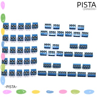 Pista บล็อกขั้วต่อสายไฟ PCB KF301-2P ขนาด 5.0 มม. สีฟ้า KF301-3/4P สําหรับเชื่อมต่อสายเคเบิล Arduino 50 ชิ้น