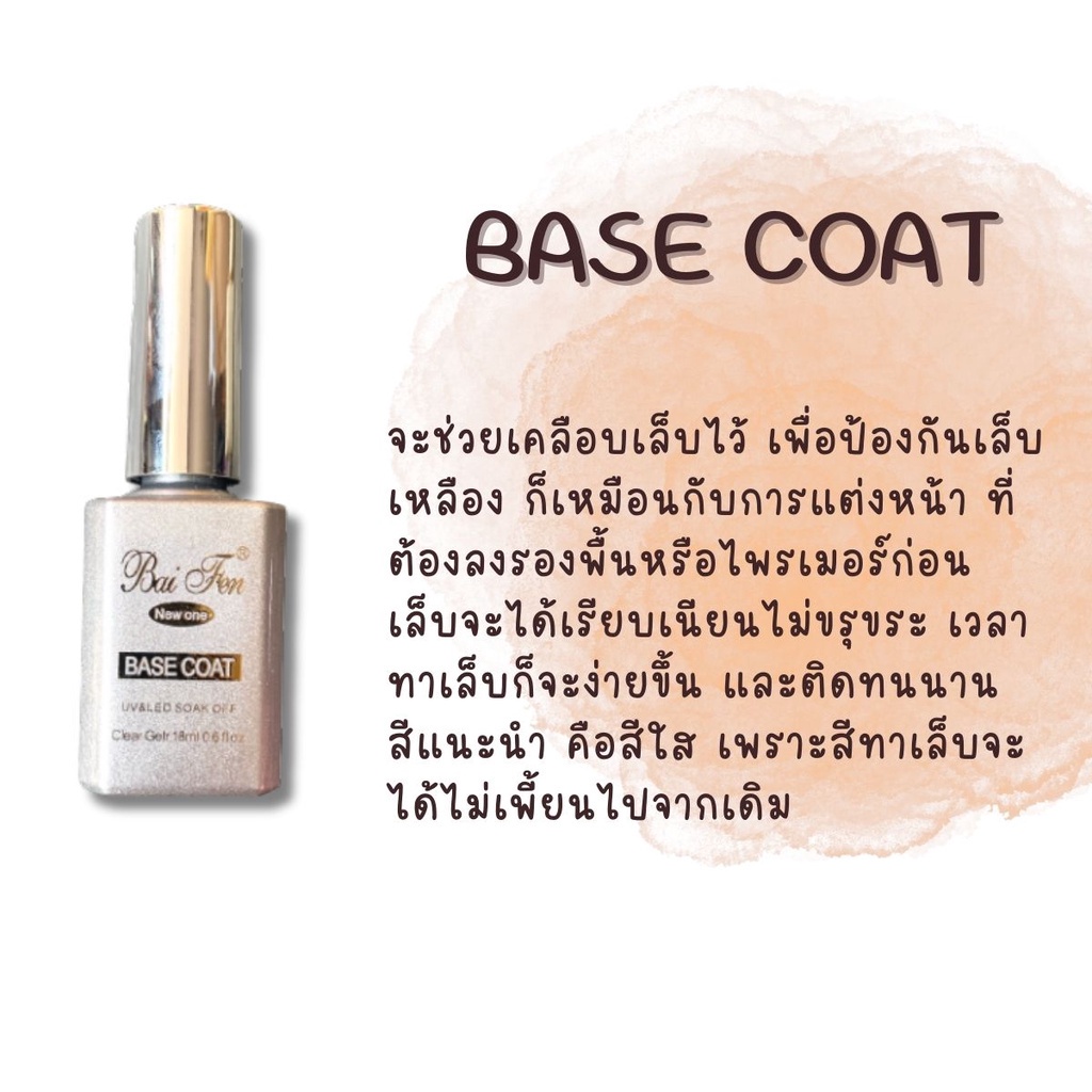 Bai Fen ใบเฟิน หรือ ใบเฟ่น แบรนด์ที่ช่างทำเล็บไว้วางใจ สินค้าของแท้ ราคา ถูกที่สุด ดีลบีเคเค แกลเลอรีภาพที่ 6