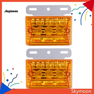 Skym* ไฟสัญญาณเตือน LED DC 24V สําหรับติดด้านข้างรถยนต์ รถพ่วง 2 ชิ้น