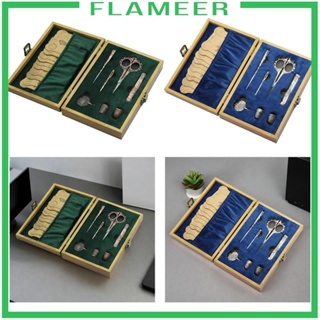 [Flameer] ชุดกรรไกรตัดด้ายนกฮูก แบบพกพา สไตล์โบราณ