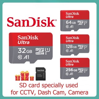 Sandisk การ์ดหน่วยความจํา micro SDcard ความเร็วสูง 120mbs สําหรับกล้องวงจรปิด 32gb 64GB 128GB 256gb