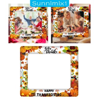 [Sunnimix1] กรอบรูป PVC แบบเป่าลม ลายวันขอบคุณพระเจ้า สําหรับตกแต่งบ้าน