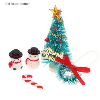 [little.coconut] โมเดลต้นคริสต์มาส สโนว์แมน ขนาดเล็ก 1:12 สําหรับตกแต่งบ้านตุ๊กตา 1 ชุด