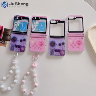 Jusheng เคสโทรศัพท์มือถือแฟชั่น ลายเกมคอนโซล สําหรับ Samsung Z Flip5