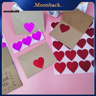 &lt;moonback&gt; สติกเกอร์ ลายวันวาเลนไทน์ สีพื้น ลอกออกได้ สําหรับตกแต่งกล่องของขวัญ 40 ชิ้น