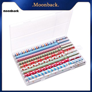 &lt;moonback&gt; ชุดปากกาเจล 038 มม. น่ารัก หลากสี สําหรับโรงเรียน สํานักงาน 10 ชิ้น