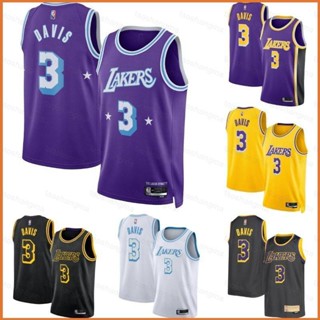 Yt3 เสื้อกีฬาบาสเก็ตบอล NBA Jersey Los Angeles Lakers City Edition No.3 Davis 2022