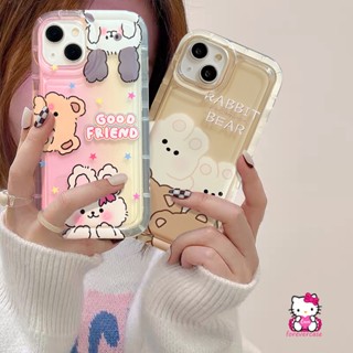 เคสโทรศัพท์มือถือแบบนิ่ม ลายกระต่าย หมี สําหรับ Oppo A57 A77s A5s A7 A12 A74 A15 A3s A54 A16s A92 A31 A52 A16K A96 A76 Reno 5 4F A55 A1K A53 A95 A17K A17 A16 A5 A9 A12E A15s A77 A16E