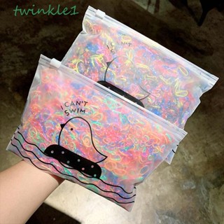 Twinkle1 ยางรัดผม แบบยืดหยุ่น สําหรับเด็กผู้หญิง 1000 ชิ้น ต่อแพ็ค