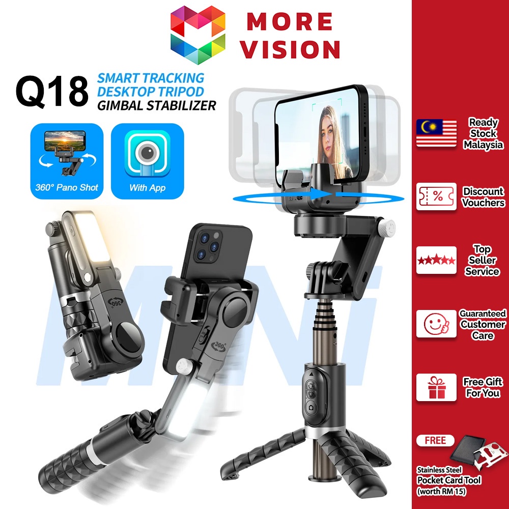 Handheld Gimbal Stabilizer Q18 Phone Holder Mobile App Video Shooting Vlog Gyroscope PTZ Anti-shake 