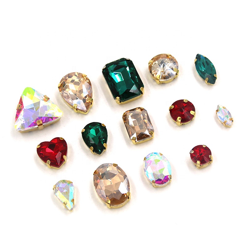 เพชรคริสตัล คละแบบ สําหรับเย็บผ้า Diy - รูปที่ 2