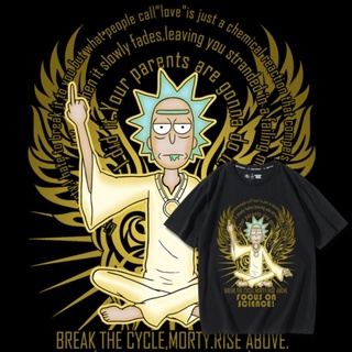 เสื้อยืด Rick and Morty เสื้อยืดแขนสั้นผู้ชาย 2022 ฤดูร้อนใหม่ผ้าฝ้ายหลวมอะนิเมะพิมพ์นักเรียนแขนสั้น Top เสื้อยืดเกาหลี