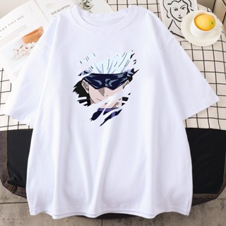 Hip Hop Jujutsu Kaisen Gojo Satoru Print Woman Man Tshirt Fashion O-Neck T-Shirt Vintage Oversize Clothing Manga Bi_03