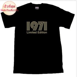 CTMen t shirt brand cotton top tees 1971 Limited Edition Gold Text T-SHIRT ALL S # Black mens top tees