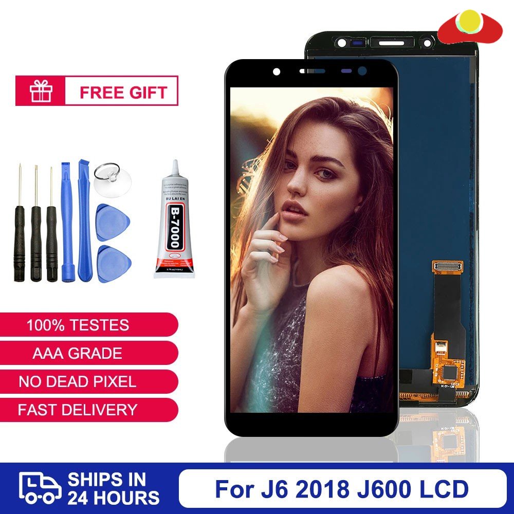 สําหรับ Samsung Galaxy J6 2018 J600 J600G J600F J600L LCD Touch Screen Assembly อะไหล่
