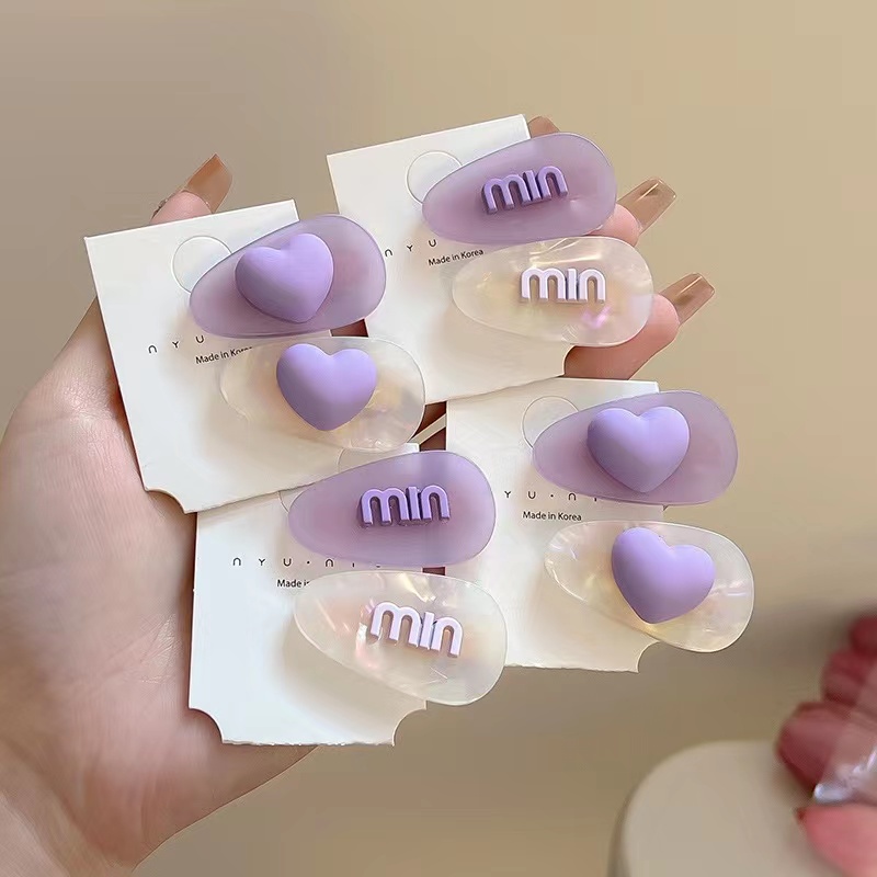 กิ๊บติดผมหน้าผาก สีม่วง กรดอะซิติก ผู้หญิง กิ๊บหน้าม้า กิ๊บแตก ความรู้สึกระดับไฮเอนด์ สุทธิสีแดง ใหม่ ปากเป็ด กิ๊บติดผม