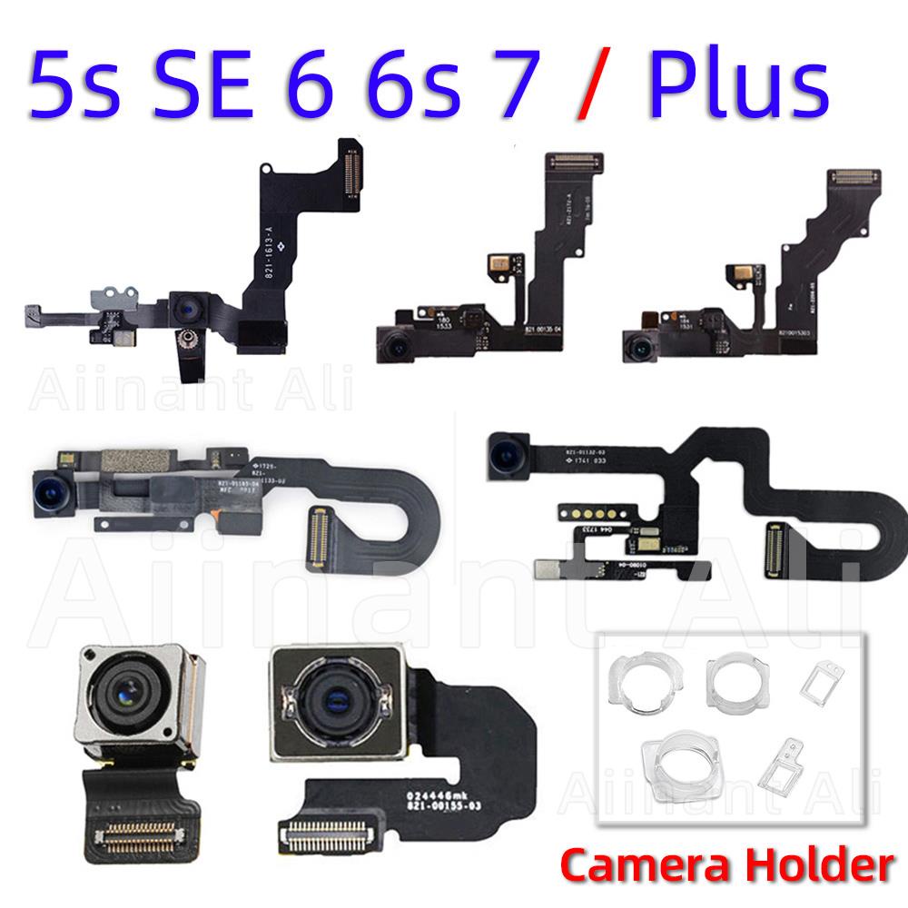 Original ขนาดเล็กกล้องด้านหน้า Flex สําหรับ iPhone 6 6s 7 8 Plus 5S SE Proximity Sensor ด้านหลังกล้อง Flex สายอะไหล่ซ่อมโทรศัพท์