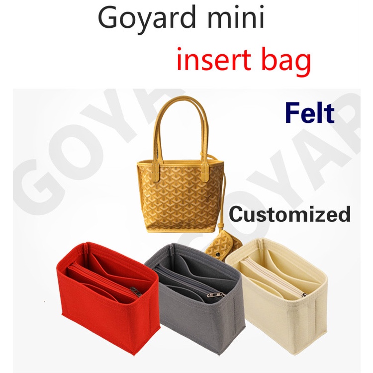 กระเป๋าจัดระเบียบ สําหรับ Goyard Mini Felt Customize Insert Bag Multiช่อง