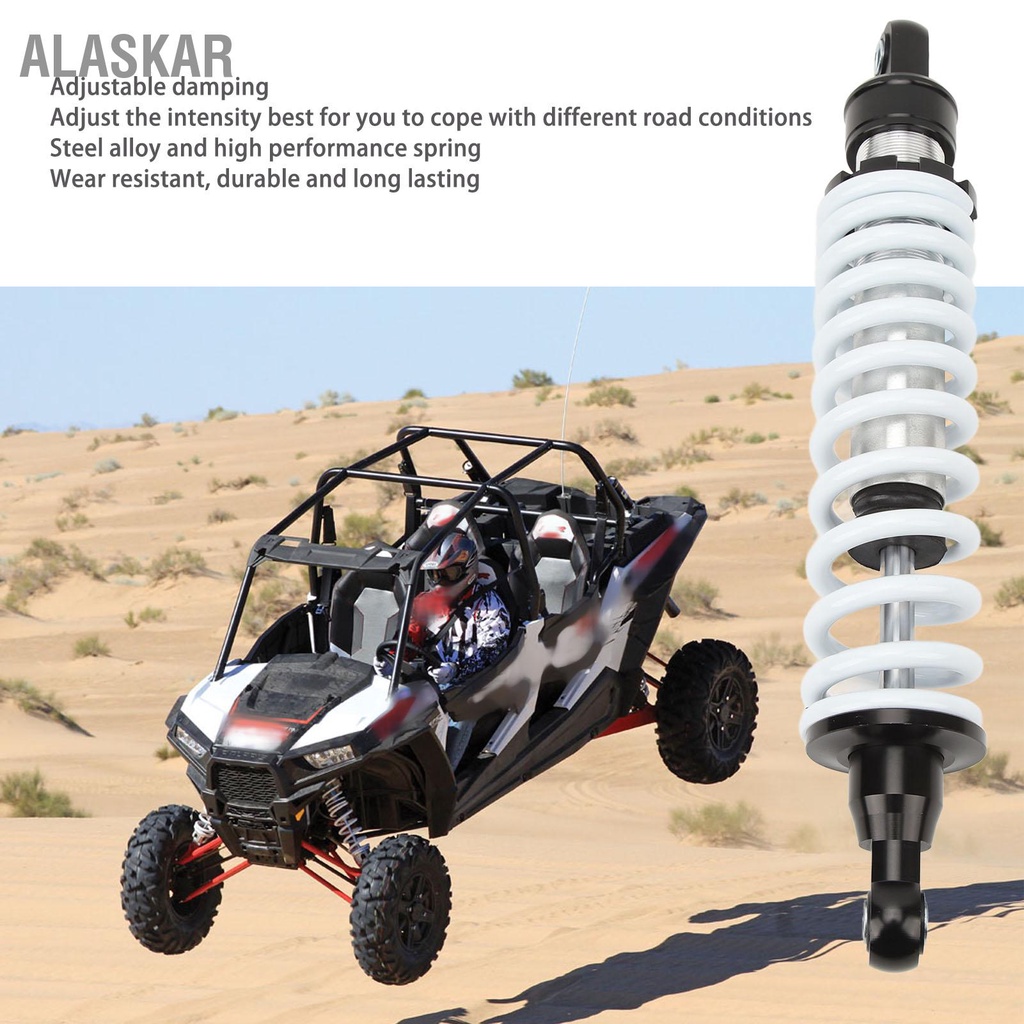 ALASKAR โช้คอัพ 360 มม. พร้อมแดมเปอร์ช่วงล่างที่แม่นยำปรับได้สำหรับจักรยานสกปรก GO Kart รถจักรยานยนต