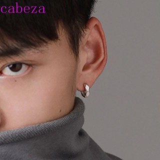 Cabeza เครื่องประดับต่างหูห่วงโลหะผสมทรงเรขาคณิตสไตล์เกาหลีสําหรับผู้ชาย