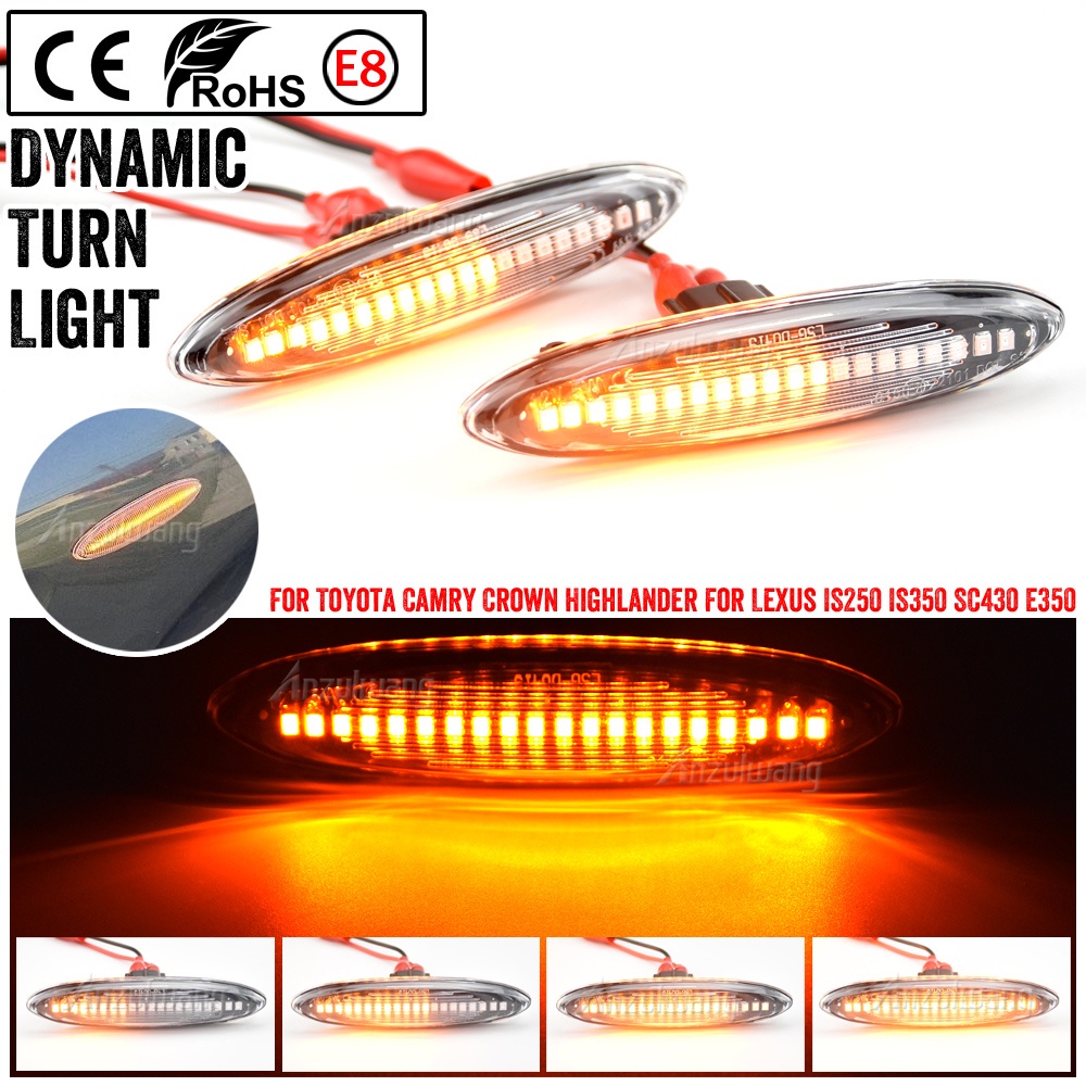 ไฟเลี้ยวไดนามิก Led ด้านข้าง สําหรับ Lexus IS250 IS350 SC430 Toyota MARK X REIZ CROWN UZZ40 Highland